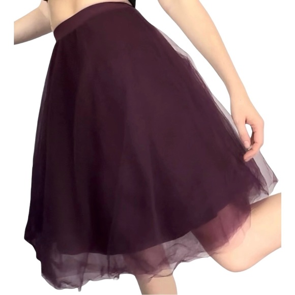 Charlotte Russe Dresses & Skirts - Charlotte Russe Purple Tulle Midi Skirt Womens Size M Pull On Fairy Whimsigoth
